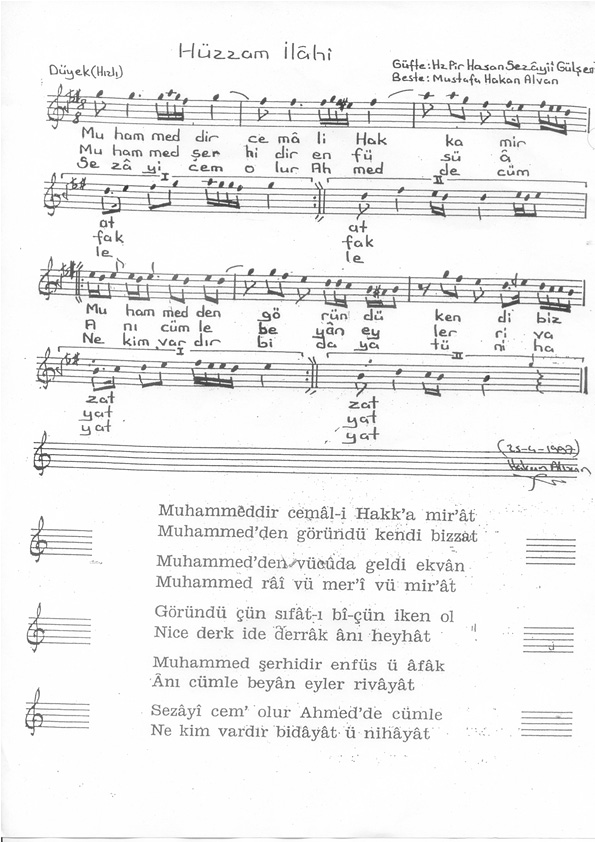 Muhammed'dir Cemal-i Hakk'a Mirat Notası